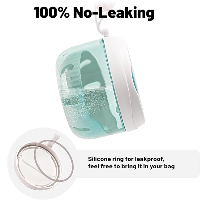 Denture Case, Leak Proof Denture Bath Cup for Travel, Denture Container Cups for Soaking Full & Partial Dentures, Retainers, Mouth Guard with Denture Cleaner Brush, Aligner Removal Tool - White