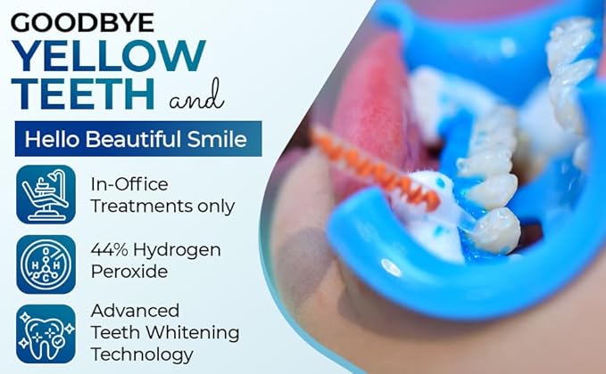 LaserGlow Professional Teeth Whitening Gel 44% Hydrogen Peroxide – Dual Barrel Syringe for Fast, Effective, and Whitening Results | Hydrogen Peroxide Gel, Teeth Whitener, Tooth Whitening Gel