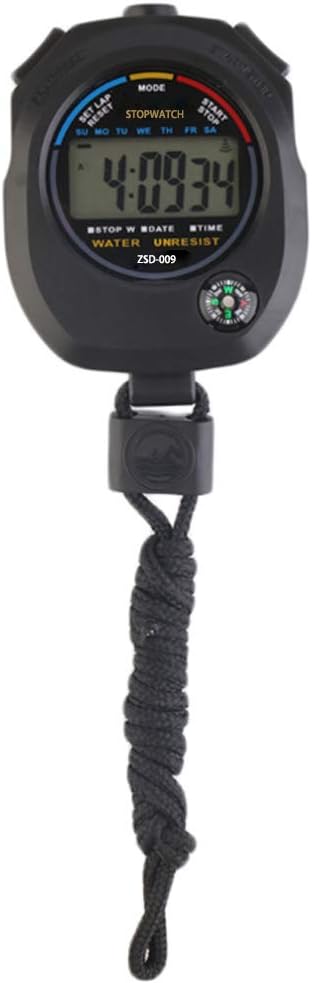 6 Pack Multi-Function Electronic Digital Sport Stopwatch Timer, Large Display with Date Time and Alarm Function,Suitable for Sports Coaches Fitness Coaches and Referees