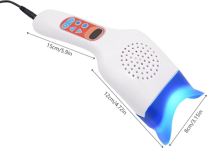 Handheld Teeth Whitening Light,30W 3-Color Adujstable Teeth Whitening Machine, LED Portable Teeth Bleaching Machine for Clinics, Hospitals, Beauty Salons