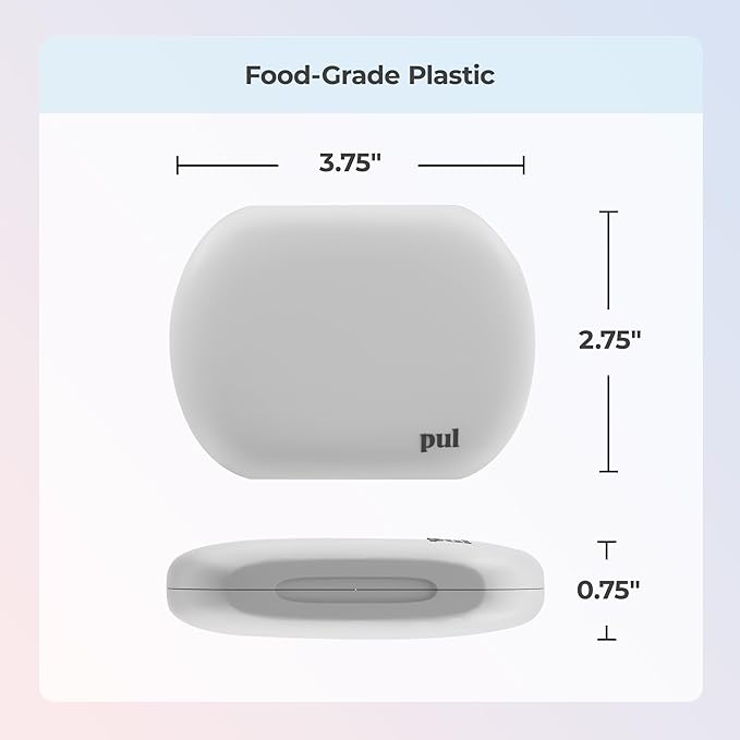 PUL Clear Aligner & Retainer Case – for Invisalign, Partial Dentures, Mouth & Night Guards, PUL Removal Tool, Dental Removables – Plastic Holder w/Secure Magnet Closure, Sleek & Slim Design – White