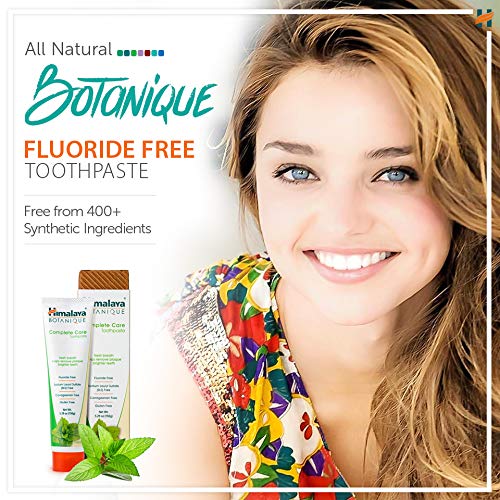 Himalaya Botanique Complete Care Toothpaste with Xylitol and Neem, Mint Flavor - Fluoride Free Toothpaste for Clean Teeth & Fresh Breath - Vegan, Gluten Free, No Artificial Flavors or Colors, 5.29 oz