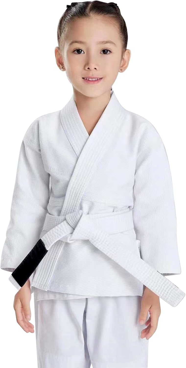 JUST YEARN Kids BJJ GI, Youth IBJJF Children’s Students Brazilian Jiujitsu Gi kimono Pre-washed Fabric Belt Not Included.