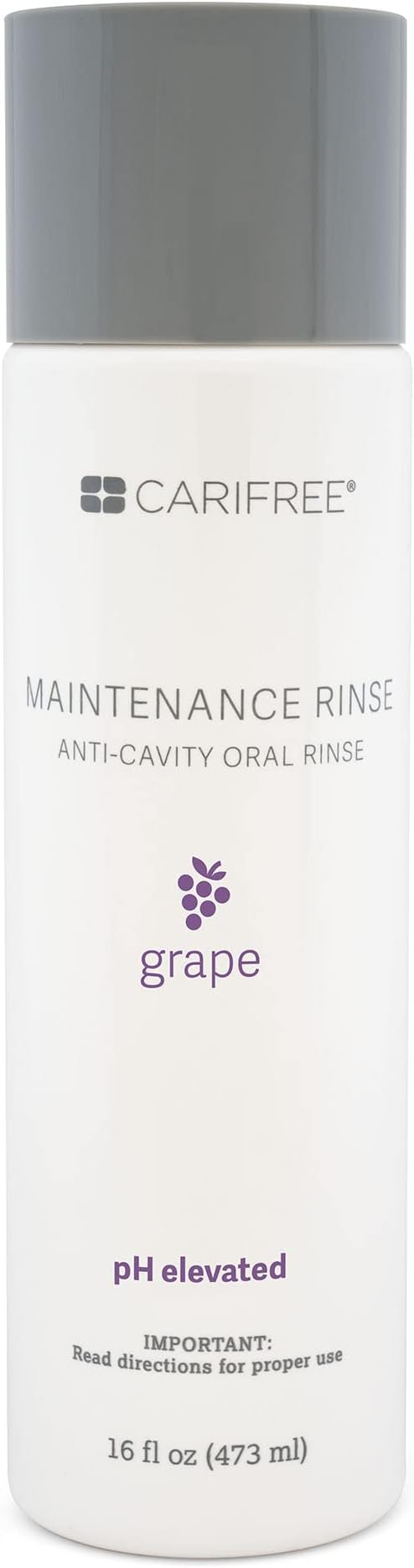 CariFree Maintenance Rinse, Grape Flavor, Anti-Cavity Fluoride Mouthwash, Dentist Recommended, Prevents Oral Decay, Freshens Breath, Alcohol-Free, Neutralizes pH (16 Fl Oz (Pack of 4)