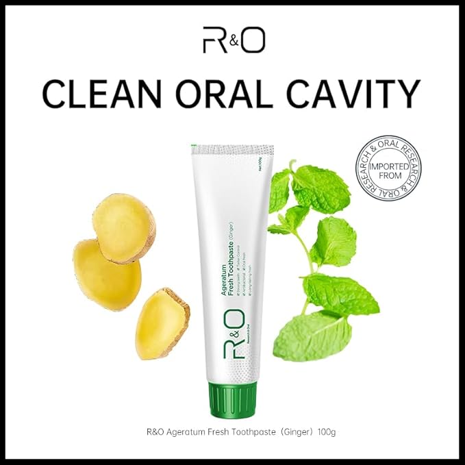 R&O Ginger Mint Fresh Toothpaste, 3.53 oz - A Miracle for Oral Hygiene, Maintains Fresh Breath, Relieves Oral Discomfort, Removes Dental Plaque (3)