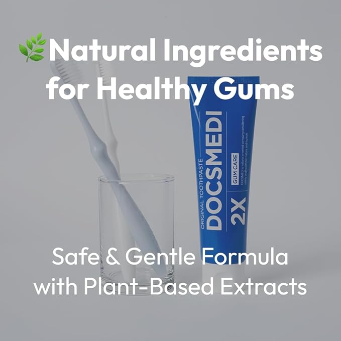 DOCSMEDI Doctrust K Kid-Friendly Toothpaste with 922 ppm Fluoride/Cavity Prevention/Removing Plague/Suppressing Bad Breath (2X Gum Care Toothpaste, Apple Mint)