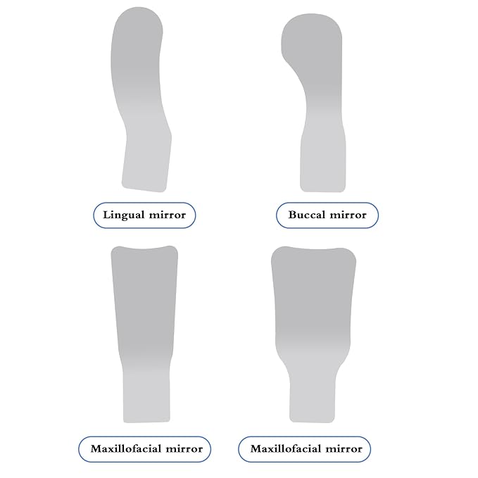 Angzhili 1 Piece Dental Anti-Fog Photography Mirrors,2 Sided Fog Free Intraoral Photography Mirror,Stainless Steel Occlusal Mirror (M maxillofacial mirror)