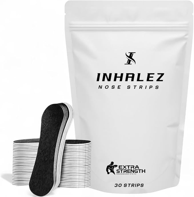 Performance Nasal Strips for Breathing | Nose Strips for Breathing | 30 Count Pack | Oil & Sweat Proof Adhesive | Nasal Stips for Sleeping | Extra Strength Adhesive | Fits All Size |