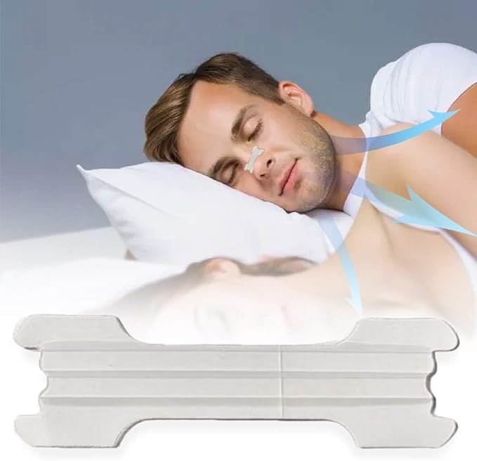 RZJZGZ Clear Large Nasal Strips for Snoring Transparent Nose Strips for Breathing Extra Strength Snore Strips to Open Nasal Passages (60Pack)