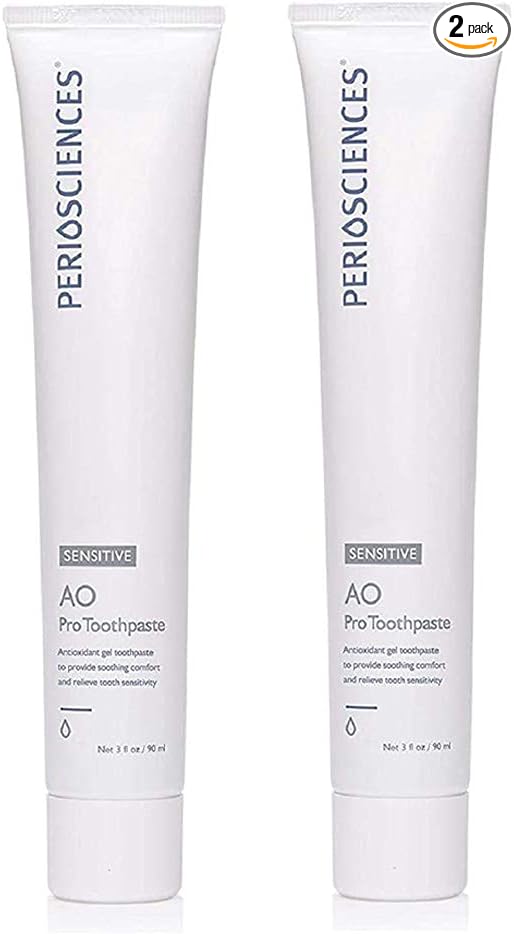 PerioSciences Sensitive AO Pro Toothpaste with Nano Hydroxyapatite 3 fl oz / 90ml - Pack of 2