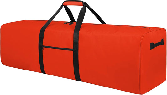 48 Inch Travel Duffle Bag Extra Large Sport Equipment Duffel Bags with 2-way Lockable Zippers Orange