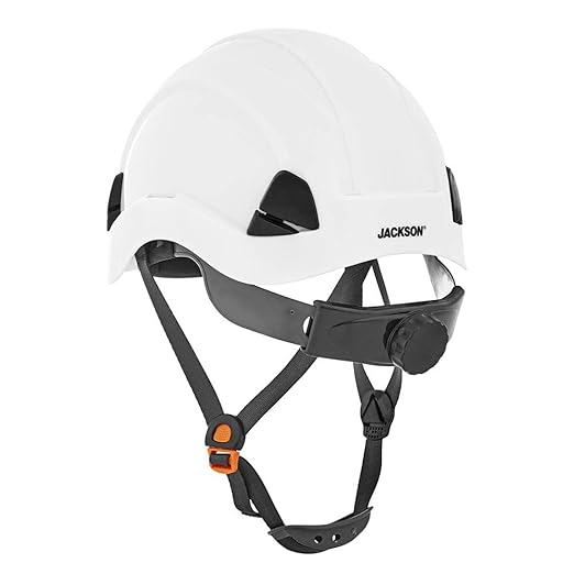 Jackson Safety CH300 Climbing-Style Hard Hat - Non-Vented Construction Helmet with Chin Cup - ANSI Z89.1 & OSHA Compliant - (Multiple Colors)