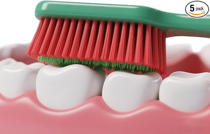 Big Head Manual Toothbrush - 5 Pack, Ultra Soft Bristle Toothbrushes for Adults, Extra Soft Flossing Toothbrush for Sensitive Teeth