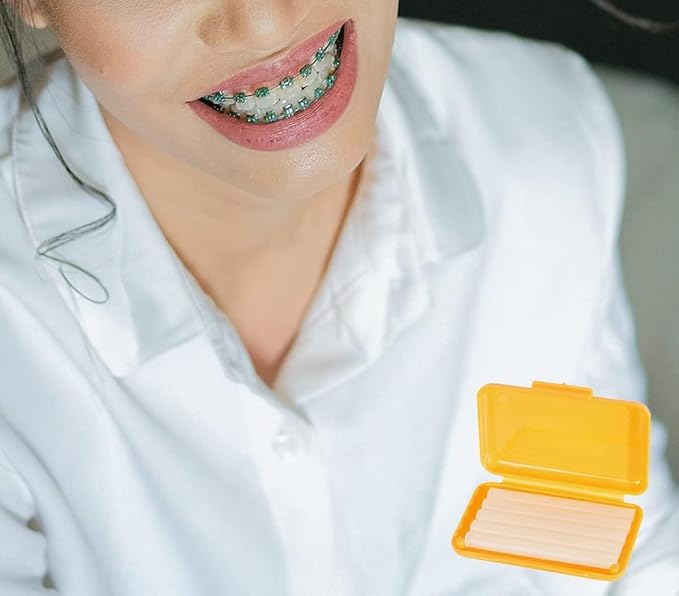 OBTANIM 15 Pack Pink Braces Wax Dental Care Orthodontic Wax for Braces Wearer