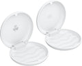 (2 Pack) Retainer Case,Solid Orthodontic Retainer Case-White