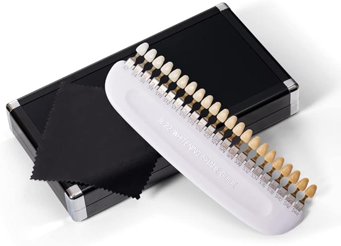 Teeth Whitening Shade Guide Professional 3D R-22 Tooth Whitening Shade Chart with 22 Colors - Tooth Bleaching Shade Chart