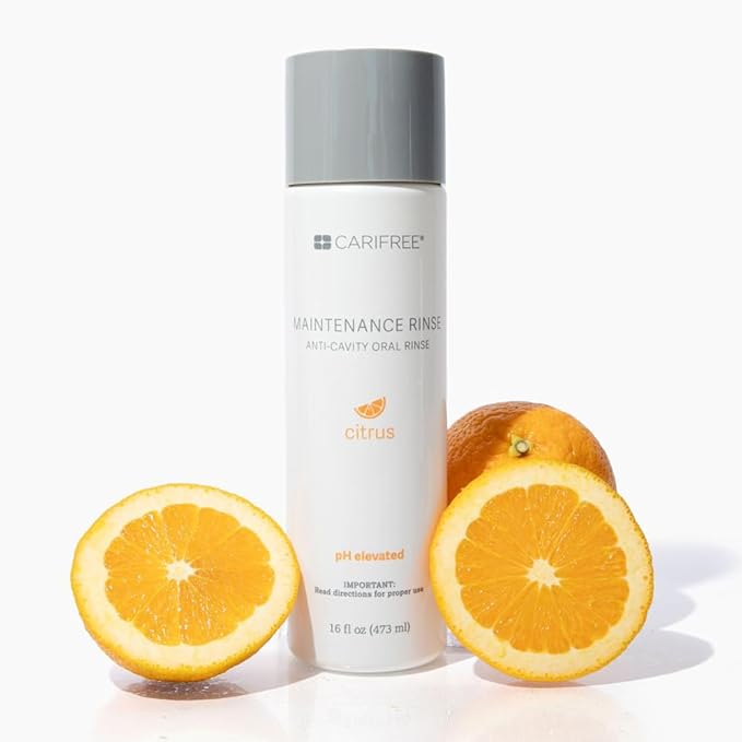 CariFree Maintenance Rinse, Citrus Flavored, Anti-Cavity Fluoride Mouthwash, Dentist Recommended, Prevents Oral Decay, Freshens Breath, Alcohol-Free, Neutralizes pH (Previously CTx3)