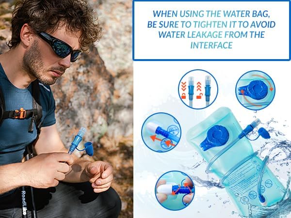 Lightweight Hydration Backpack for Women & Men, Small Running Backpack, Hiking Backpack with 2L Water Bladder Running Vest for Hiking Cycling Running Biking Black