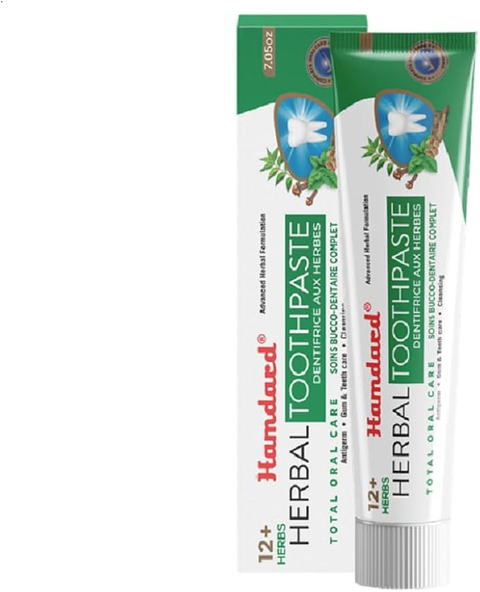 Hamdard Miswak Herbal & Paan Total Oral Care Toothpaste – 200g / 7.05Oz Each | Herbal Ayurvedic Toothpaste with Paan Flavor | Fluoride-Free | Gum Care, Fresh Breath & Natural Oral Hygiene
