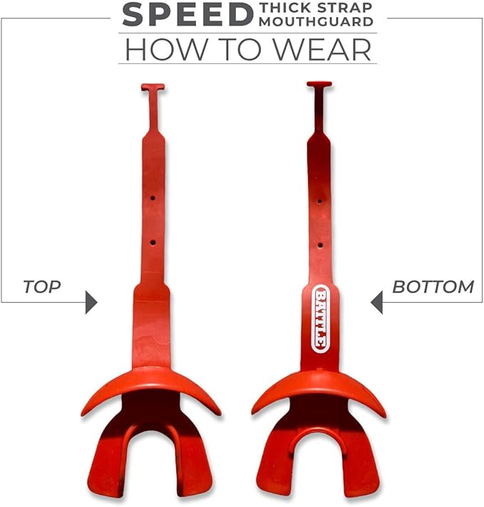 Battle Sports Speed Football Mouthguard with Strap - Oxygen Football Mouthguard Superior Airflow & Better Performance, Maximum Breathability (Green)