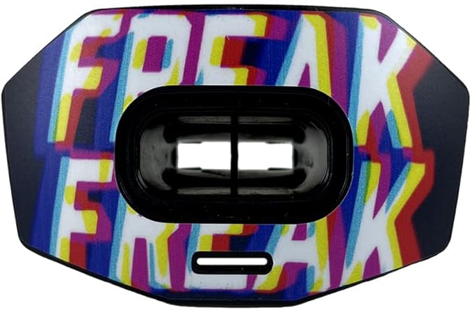 DAMAGE CONTROL Youth Football Mouth Guard – Breathable No Boil Mouthpiece, Protects Lips & Teeth, Works with Braces, Includes Helmet Strap – Sports Gear & Accessories (Freak)