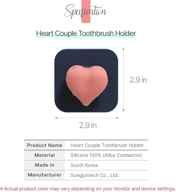 1+1 Silunity Silicone Toothbrush Holder - Suction & Stick, Reusable Sticker - Wall Mounted for Bathroom/Shower - Made in Korea - Ideal for Toothbrushes/Razors (White Pad (1+1), Couple)