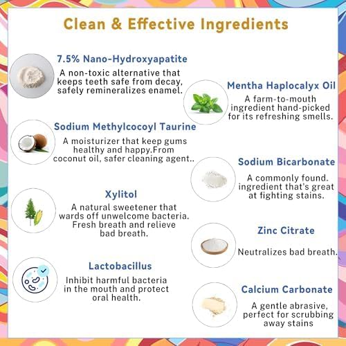 Anymoment Toothpaste Tablets with 7.5% Nano Hydroxyapatite,Flouride Free,SLS Free Remineralize with NHA (1 Month),Gift a Collapsible Cup,Eco & Plastic Free Travel Size Toothpaste