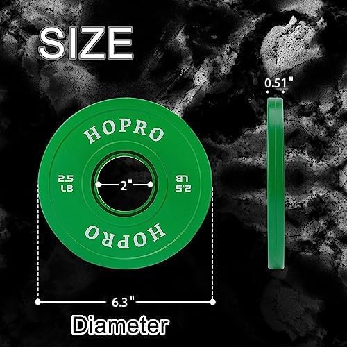 2-Inch Olympic Bumper Plates, Perfect Weight Plates for Weightlifting and Strength Training, Multiple Weights Available