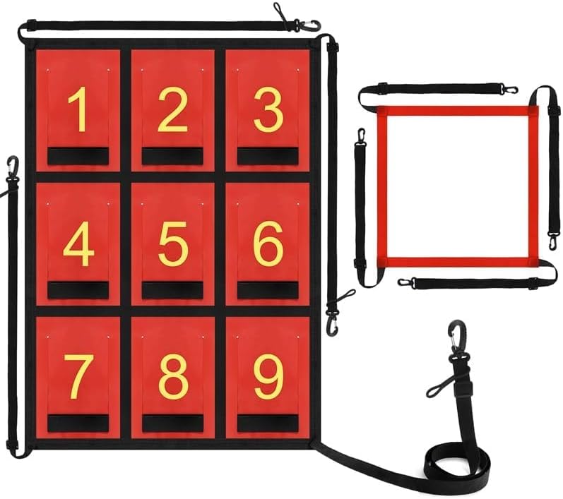 Adjustable Strike Zone Target for Baseball Net,Numbered Pitching Pad,Baseball Softball Target,Practice Throwing and Hitting with Accuracy,for 6x6,7x7 or 8x8 Foot Nets