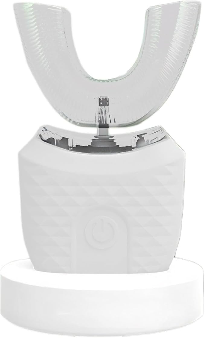 Scandinavian Smiles Brush 360° U-Shape Electric Toothbrush for Adults, IPX7 Waterproof,Oral Cleaning,Hands-Free Auto-Cleaning (White)