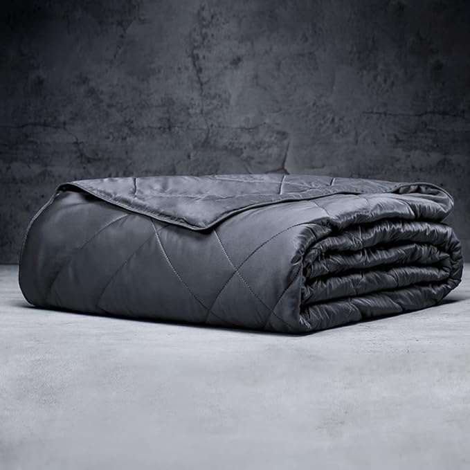 LUXOME Lightweight Blanket | 100% Rayon (Viscose) from Bamboo Fabric & Fill | Full/Queen - 86"x92" | Super Soft | Thermal-Regulating | Charcoal