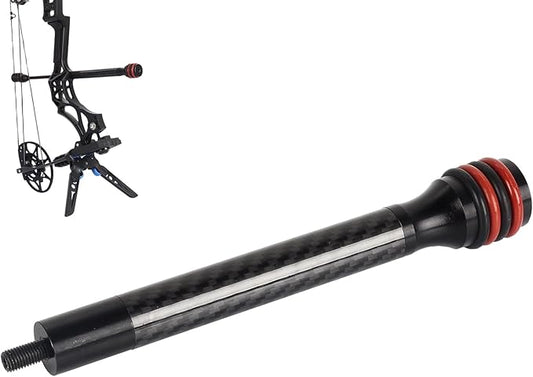 Archery 6″/8″ Bow Stabilizer- Carbon Fiber Bow Balance Bar with Damping System for Compound/Recurve Bow Hunting Archery Accessory Equipment