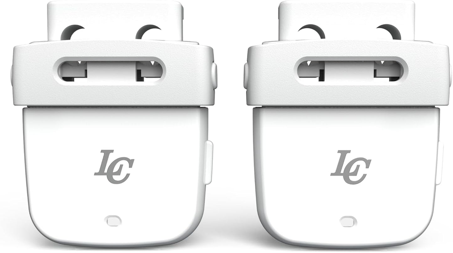 LC LaceClips Smart Activity Tracker - Shoe-Mounted Step Counter for Walking & Sports Performance Monitor - Track 25+ Activities, Jumps & Calories with App - No Subscription Required (White)