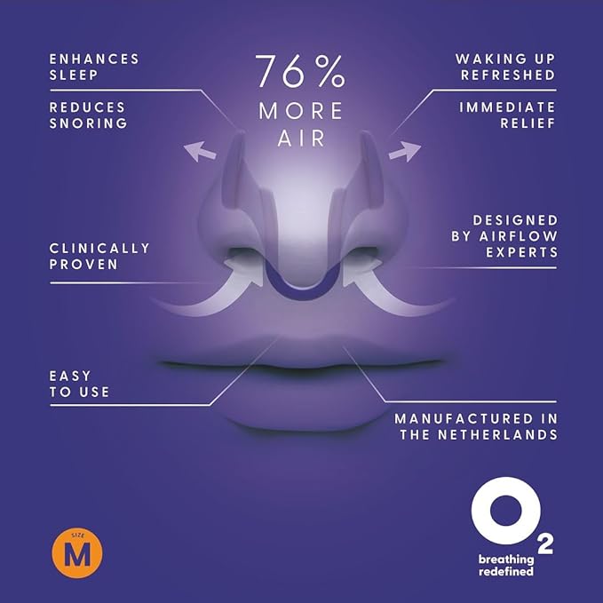 AIRMAX Nasal Dilator for Breathing - 76% More Airflow - Anti snoring Devices - Nostril Opener - Congestion Relief and snoring Solution - 1x Medium Orange