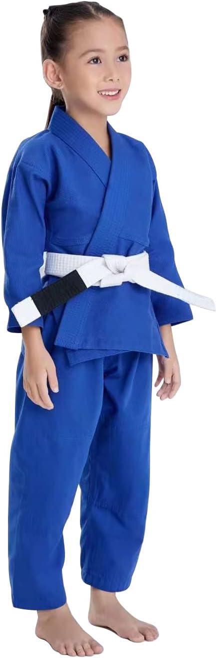 JUST YEARN Kids BJJ GI, Youth IBJJF Children’s Students Brazilian Jiujitsu Gi kimono Pre-washed Fabric Belt Not Included.