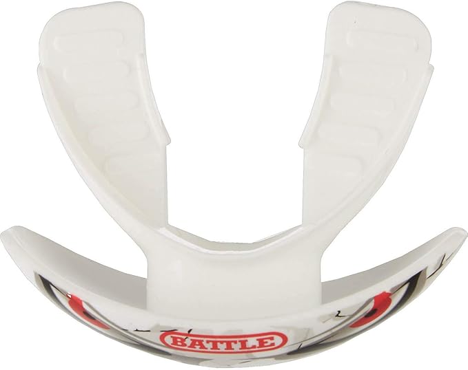 Battle Sports Oxygen Football Mouthguard - Football Mouth Guard with Strap, Superior Airflow & Better Performance, Maximum Breathability, Works with Braces