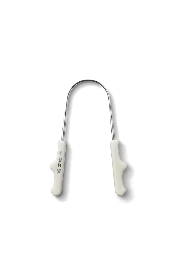 Fygg Stainless Steel Tongue Scraper with Cotton Storage Bag, Gentle Oral Care Tool for All Ages