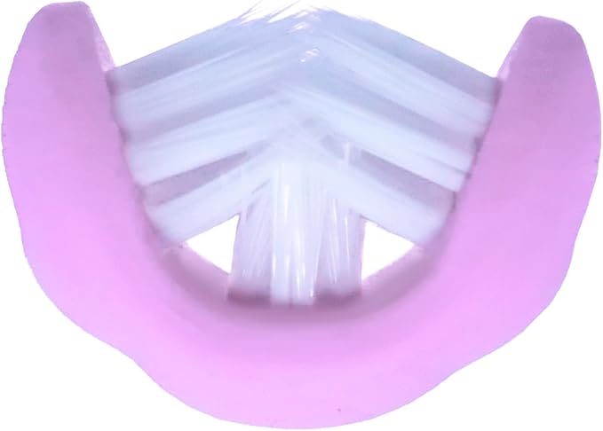 3 Sided Autism Toothbrush 360° Oral Teeth Cleaning Design U-Shaped Toothbrush 2 PCS Adult Soft Bristles Soft and Gentle for Complete Tooth and Gum Care (Orange+Pink)