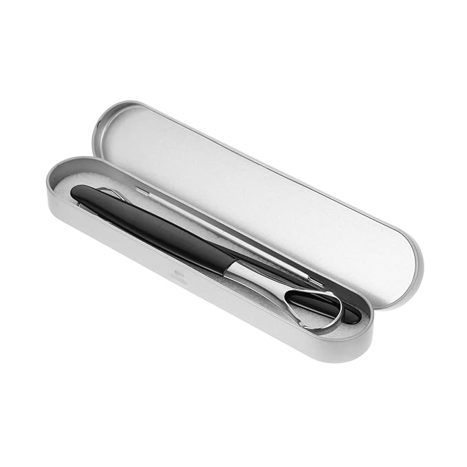 GALPADA Tongue Scraper for Adults Oral Care Tool Stainless Steel Tongue Cleaner Storage Box for Easy Cleaning