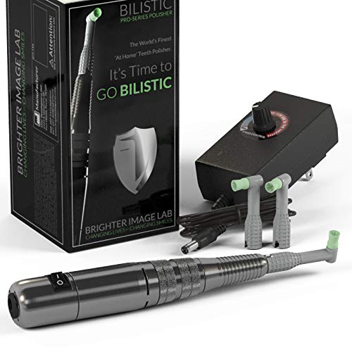 Brighter Image Lab Bilistic Pro Series Dental Tooth Polisher | Professional Dental Teeth Cleaning & Bleaching Modern Electric Toothbrush Corded | Removes Buildup and Freshens Breath