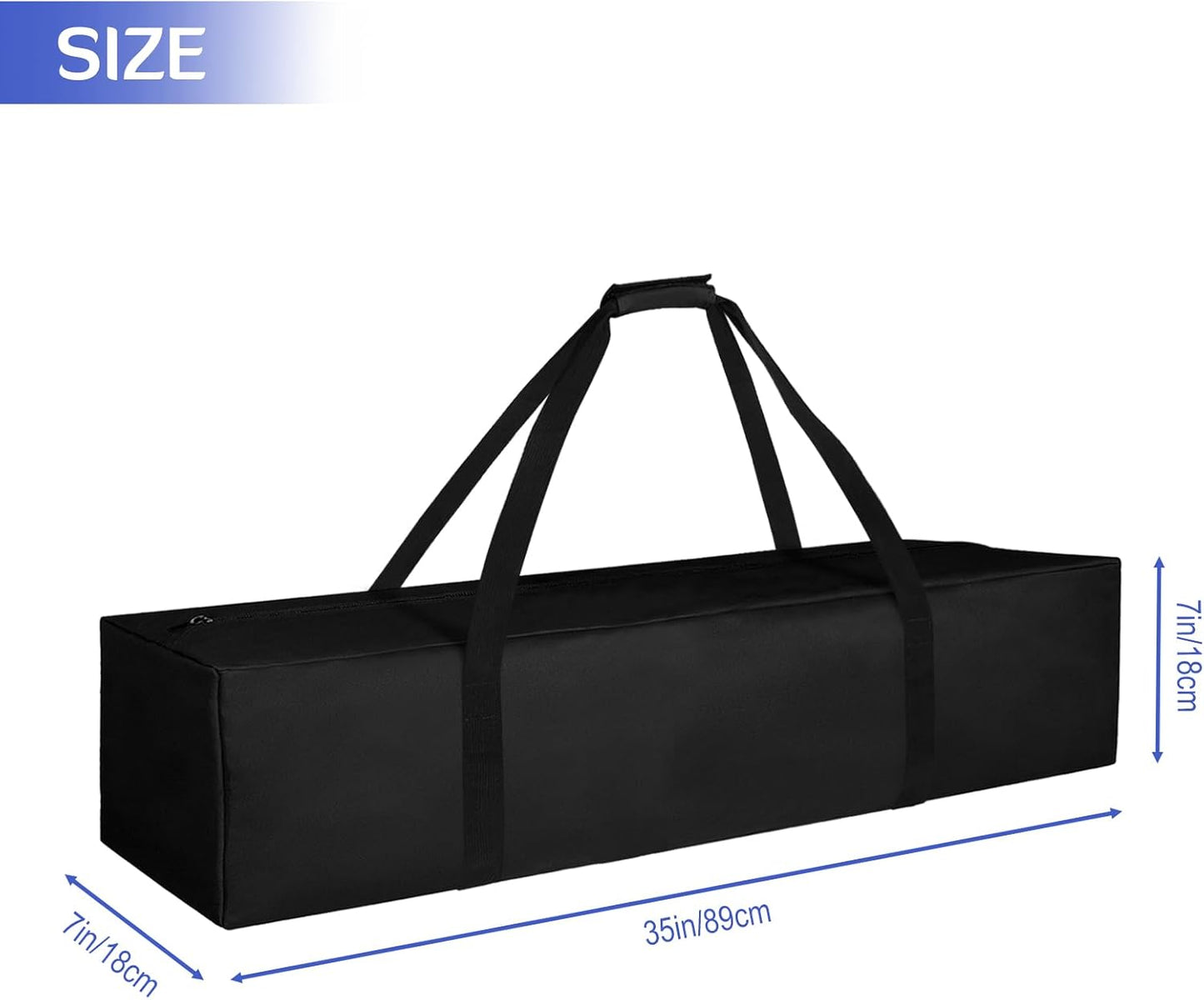 INFANZIA 35 inch Duffel Travel Sports Equipment Bag, 2PCS Long Luggage Bag with Upgrade Zipper Water Resistant, Extra Large Foldable Storage Bag for Camping, Tent, Tripod, Fishing