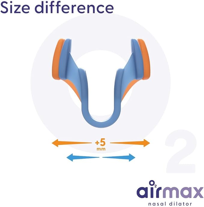 AIRMAX Nasal Dilator for Breathing - 76% More Airflow - Anti snoring Devices - Nostril Opener - Congestion Relief and snoring Solution - 1x Medium Orange