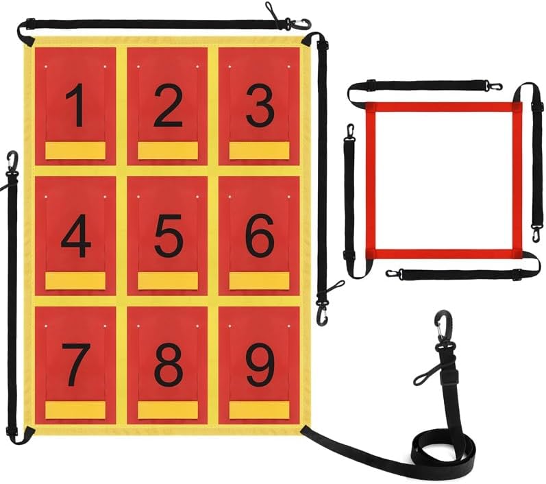 Adjustable Strike Zone Target for Baseball Net,Numbered Pitching Pad,Baseball Softball Target,Practice Throwing and Hitting with Accuracy,for 6x6,7x7 or 8x8 Foot Nets