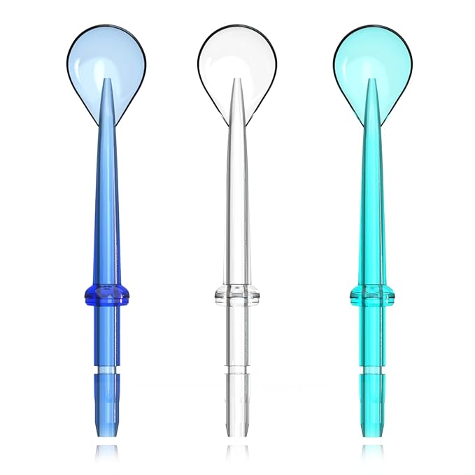 Tongue Scraper Attachment Replacement Compatible with Waterpik Water Flosser, Tongue Cleaner Tip Replacement for Waterpik Flosser, Oral irrigator Tongue Cleaner Tips, 3 PCS