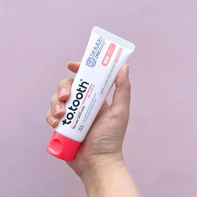 Generic totooth MOM Toothpaste 3.35oz – for Pregnant Women, Gentle Care for Sensitive Gums, Freshens Breath, Strengthens Gums, Moisturizes Mouth, Soft Coconut Foam, Paraben-Free