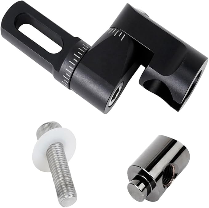 LWANO Single Side Adjustable V-Bar Mount Quick Disconnect Bow Rod Stabilizer, Archery Compound Recurve Bow Stabilizer Single Sidebar Back bar stabilizer Mount