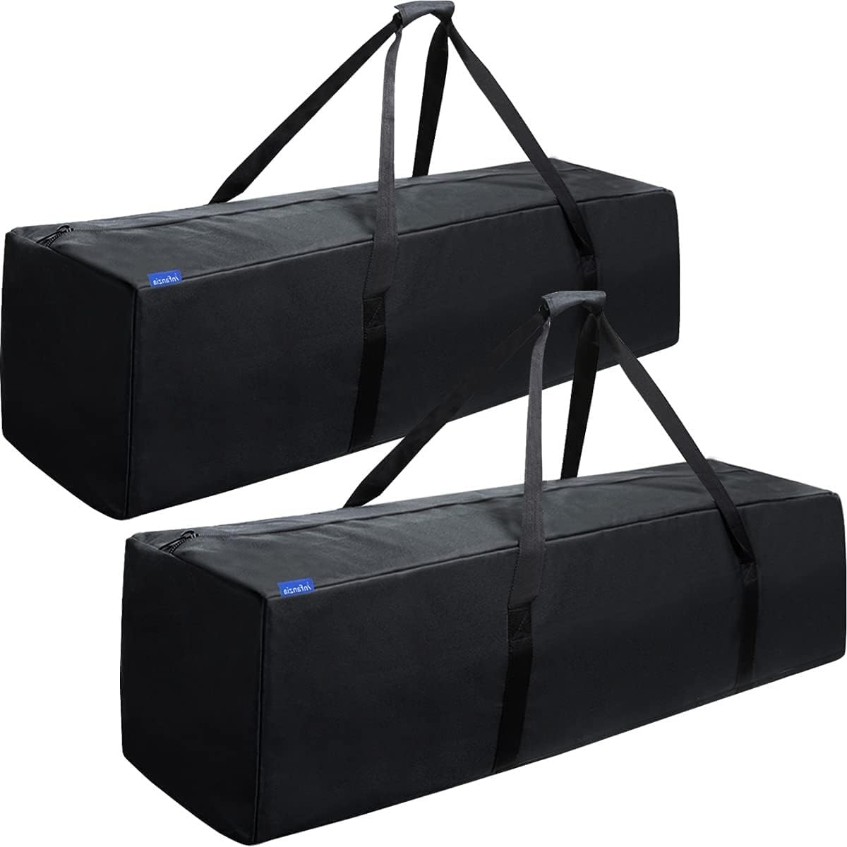 INFANZIA 41 inch Duffel Travel Sports Equipment Bag, 2PCS Long Luggage Bag with Upgrade Zipper Water Resistant, Extra Large Foldable Storage Bag for Camping, Tent, Tripod, Fishing