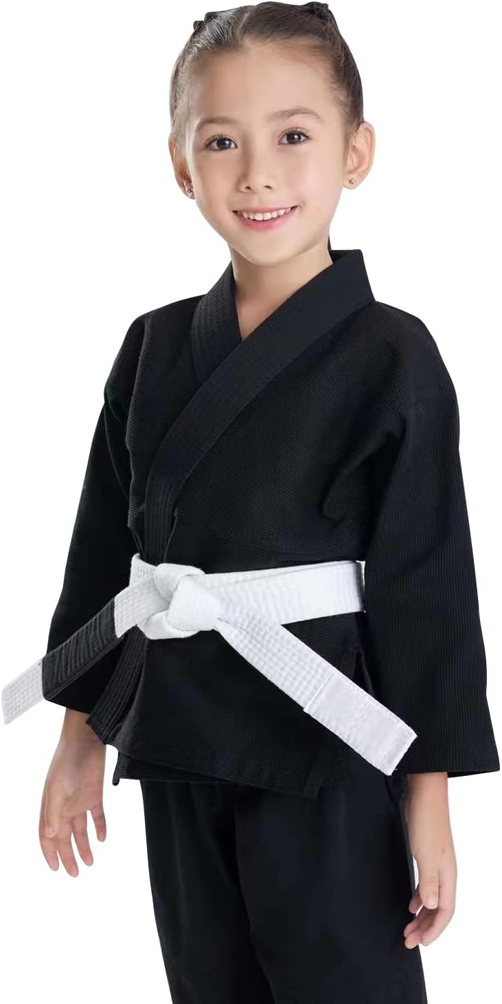 JUST YEARN Kids BJJ GI, Youth IBJJF Children’s Students Brazilian Jiujitsu Gi kimono Pre-washed Fabric Belt Not Included.