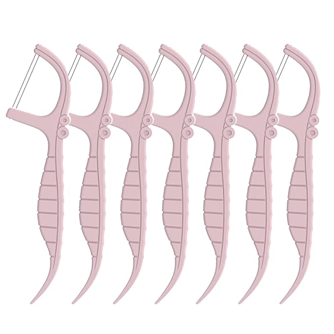 EasyHonor Dental Floss Picks,Twin-Line Lemon Flavor Dental Flossers, Dual Action Flossing System, Easy Carry and Pick, 156 Count Floss Sticks in 3 Portable case.(Pink, Mint)