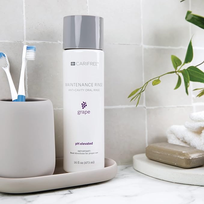 CariFree Maintenance Rinse, Grape Flavored, Anti-Cavity Fluoride Mouthwash, Dentist Recommended, Prevents Oral Decay, Freshens Breath, Alcohol-Free, Neutralizes pH (Previously CTx3)
